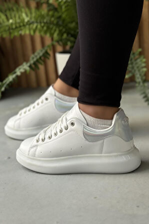 Kadın Ortopedik Şeffaf Taban Cilt Sneaker Günlük Spor Ayakkabı 032