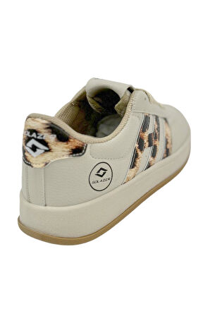 Kadın Bej Ortopedik Taban Cilt Sneaker 037