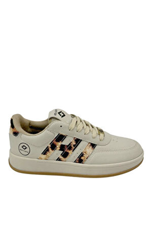 Kadın Bej Ortopedik Taban Cilt Sneaker 037
