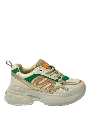 Kadın Ortopedik Taban File Detaylı Sneaker 040