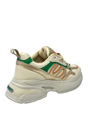 Kadın Ortopedik Taban File Detaylı Sneaker 040