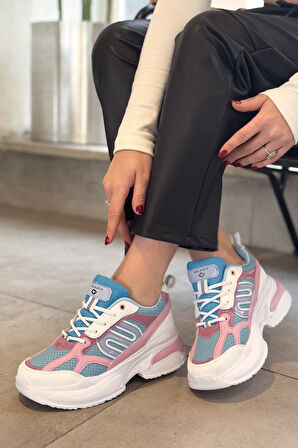 Kadın Ortopedik Taban File Detaylı Sneaker 040