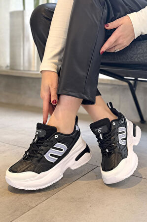 Kadın Ortopedik Taban File Detaylı Sneaker 040