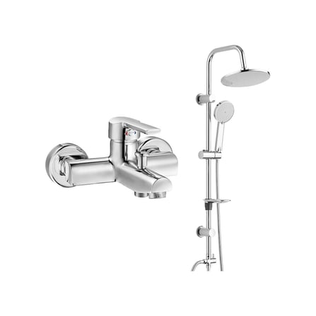 E.c.a. Delta Banyo Bataryası+t-may Banyo Lidya Oval Tepe Duş Takımı Seti - Krom - Paslanmaz