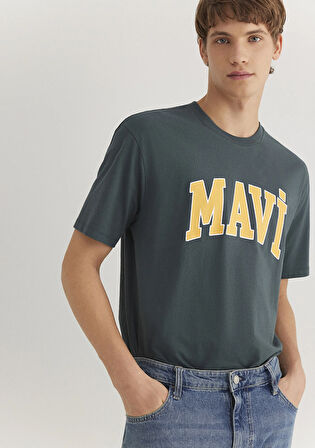 Mavi Logo Baskılı Yeşil Tişört 0611711-71598