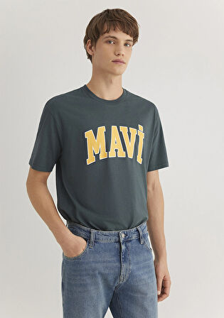 Mavi Logo Baskılı Yeşil Tişört 0611711-71598