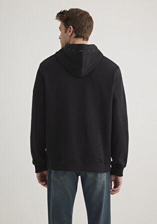 Kapüşonlu Siyah Sweatshirt 0S10330-900