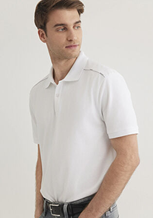 Beyaz Polo Tişört 0612530-620
