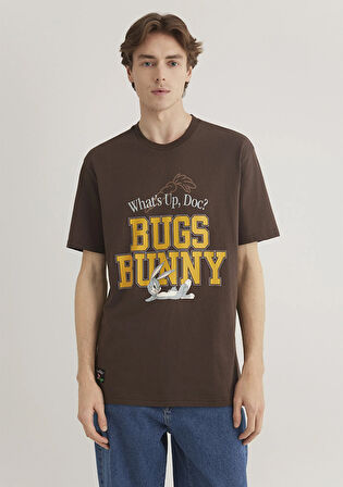 Bugs Bunny Baskılı Kahverengi Tişört 0612565-88067