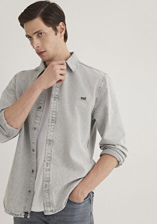Roy Lux Black Buz Grisi Jean Gömlek 0210496-89295