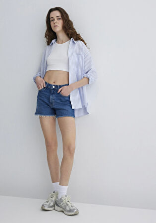 Heidi 90lar İndigo Mavisi Jean Şort 1410057-88757