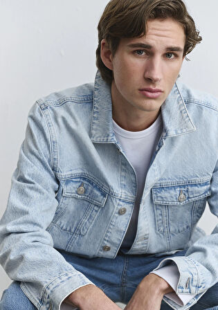 Ray Classic Denim Buz Mavi Jean Ceket 0110273-89303