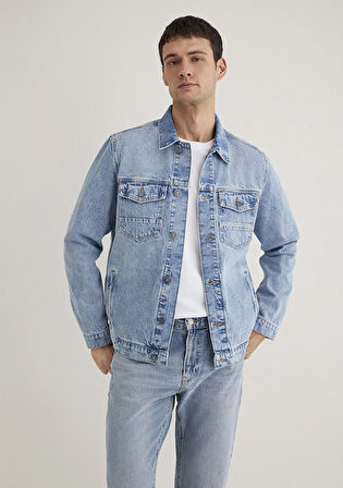 Loran Premium Blue Açık Mavi Jean Ceket 0110003-89305