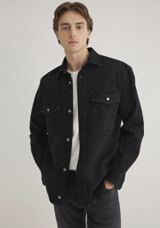 Siyah Denim Gömlek 0211419-900
