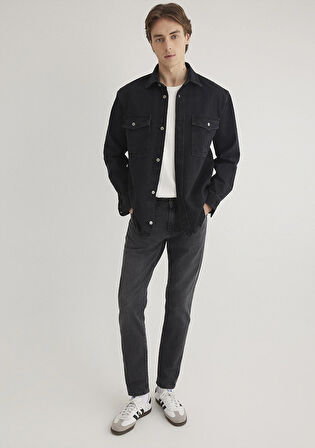 Siyah Denim Gömlek 0211419-900