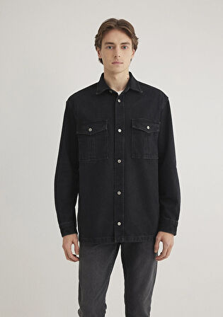 Siyah Denim Gömlek 0211419-900