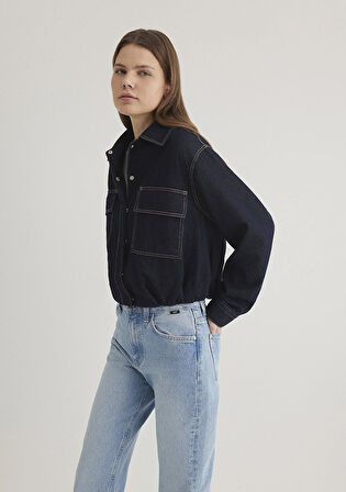 Indigo Crop Ceket 1110677-85481