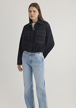 Indigo Crop Ceket 1110677-85481