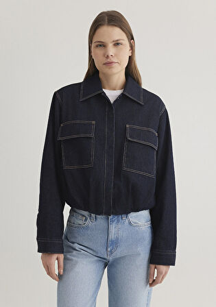 Indigo Crop Ceket 1110677-85481