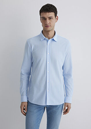Çizgili Mavi Gömlek 0211404-89506