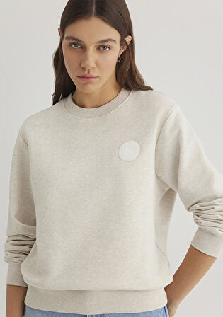 Bisikket Yaka Gri Sweatshirt 1S10296-85438