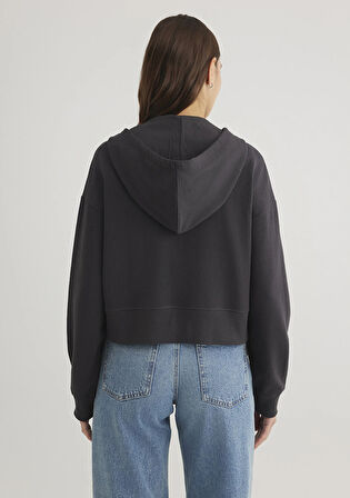 Fermuarlı Siyah Sweatshirt 1S10297-70087