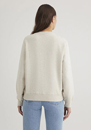 Bisikket Yaka Gri Sweatshirt 1S10296-85438