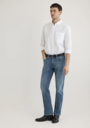 Martin Mavi Black Puslu Vintage Koyu Mavi Jean Pantolon 0037889348