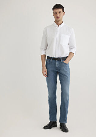 Martin Mavi Black Puslu Vintage Koyu Mavi Jean Pantolon 0037889348