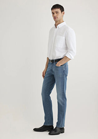 Martin Mavi Black Puslu Vintage Koyu Mavi Jean Pantolon 0037889348
