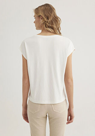 Lux Touch TENCEL TM Ekru Modal Tişört 1612943-70057