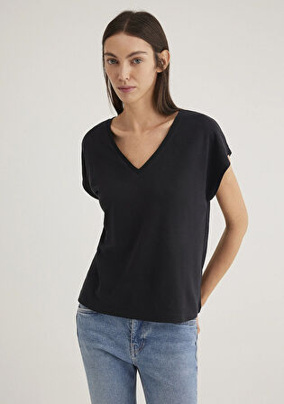 Lux Touch TENCEL TM Siyah Modal Tişört 1612943-900