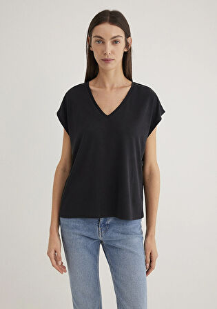 Lux Touch TENCEL TM Siyah Modal Tişört 1612943-900