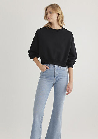 Bisiklet Yaka Siyah Sweatshirt 1S10307-900