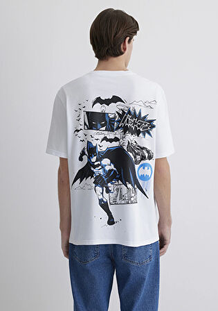 Batman Baskılı Beyaz Tişört 0612568-620