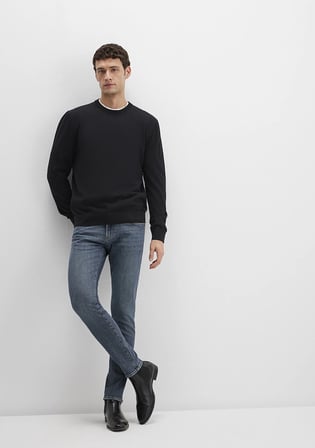 James Mavi Black Puslu Koyu Mavi Gabardin Pantolon 0042489342