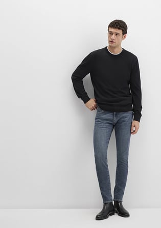 James Mavi Black Puslu Koyu Mavi Gabardin Pantolon 0042489342