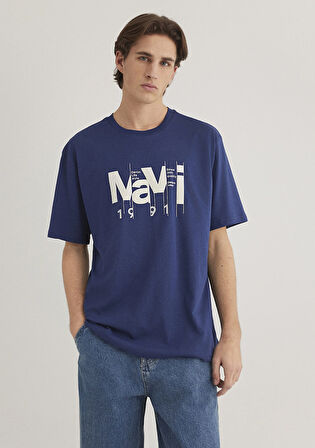 Mavi Logo Baskılı Lacivert Tişört 0612461-70491