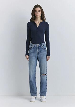 Barcelona Kolej Indigo Mavisi Jean Pantolon 101047-89197