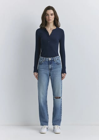Barcelona Kolej Indigo Mavisi Jean Pantolon 101047-89197
