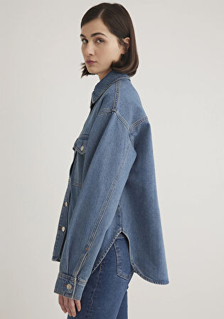 Bekka Classic Denim Indigo Mavisi Jean Gömlek 1211000-89250