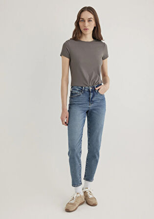 Cindy Gold Shape Puslu Indigo Mavisi Jean Pantolon 100277-89183