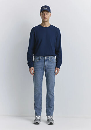 Hunter 90lar Puslu Vintage Açık Mavi Jean Pantolon 0020289268