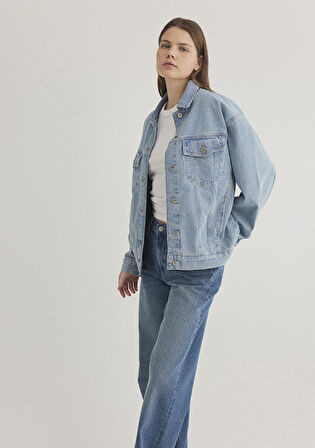 Luna 90lar Açık Mavi Jean Ceket 1110177-89165