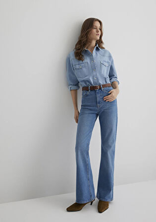 Los Angeles Gold Shape Indigo Mavisi Jean Pantolon 1010349-89225