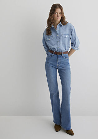 Los Angeles Gold Shape Indigo Mavisi Jean Pantolon 1010349-89225