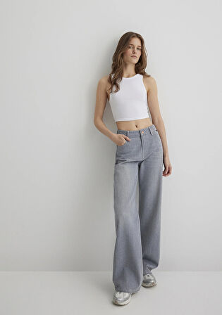 Malibu Kolej Açık Gri Jean Pantolon 1010152-89199