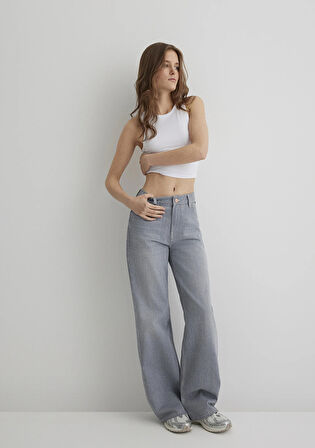 Malibu Kolej Açık Gri Jean Pantolon 1010152-89199