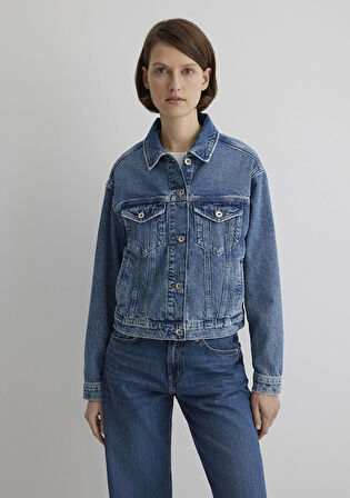 Megi Mavi Premium Indigo Mavisi Jean Ceket 1110389-89162
