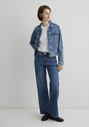 Megi Mavi Premium Indigo Mavisi Jean Ceket 1110389-89162
